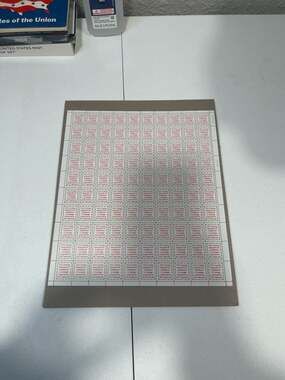 Full Sheet of 100 USPS 'F' Rate Make-Up Postage Stamps - Vintage Philately